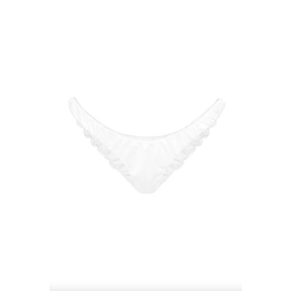 God Save Queens ALLURE Bikini Bottom - White - Ruffle Trim - NWT - Picture 11 of 14